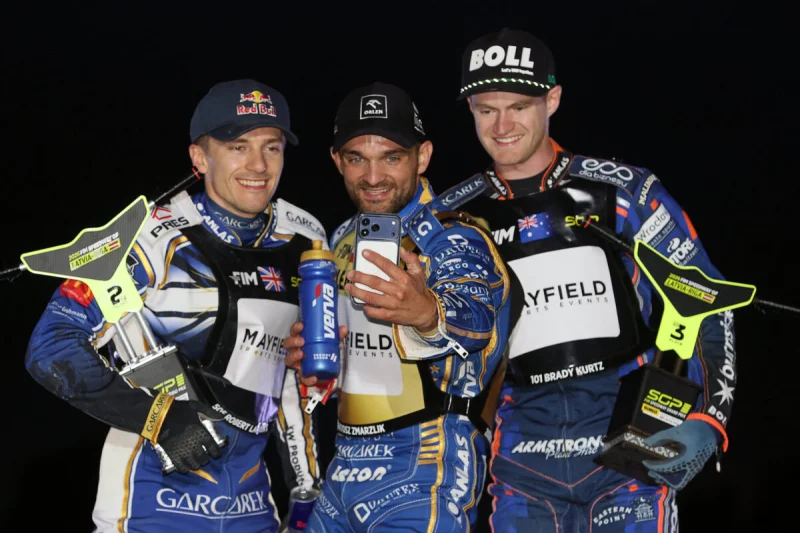 Brady Kurtz ties Bartosz Zmarzlik at 129 points before Vojens Grand Prix — Speedway Gp title race is now heading for Toruń