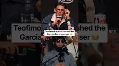 Teofimo Lopez crashes Ryan Garcia and Connor Benn press conference in disguise — the stunt did the talking