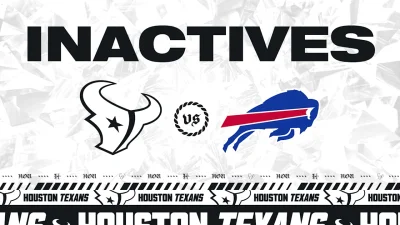 Demeco Ryans and the Texans release inactives before Week 1 vs. Buffalo Bills