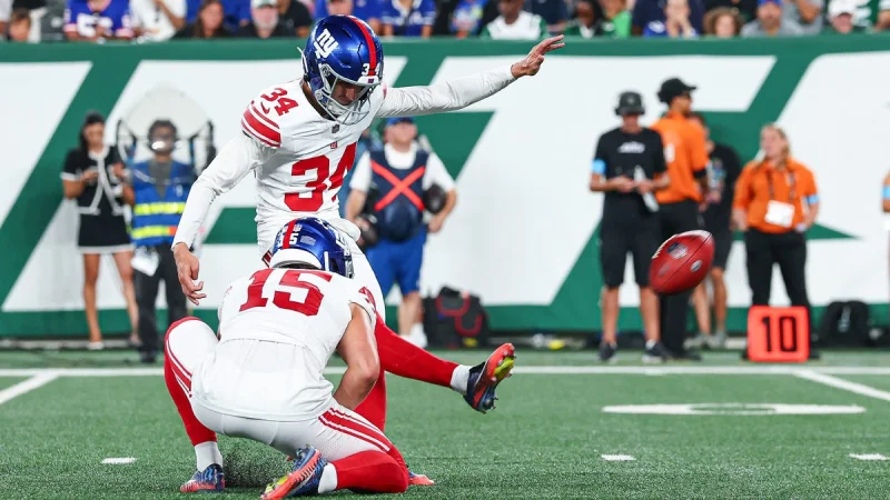 Dominic Zvadiac can chase 128 points and a Giants rookie record after winning the kicking job