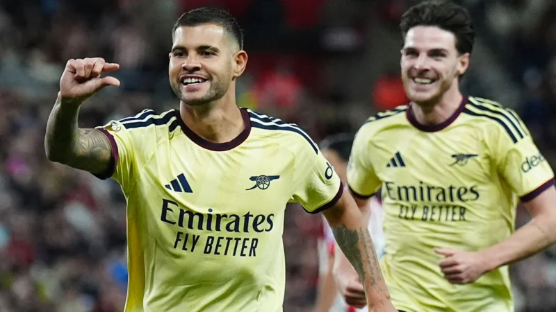 David Raya saves penalty before Bruno Guimaraes scores first Arsenal goal in Pgmol flashpoint