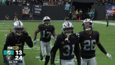 Trey Dan Stokes makes the play that mattered most in Week 1 — the Raiders safety’s deep-ball interception against the Dolphins changed the tone