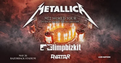 Metallica adds Razorback Stadium on May 26, 2027