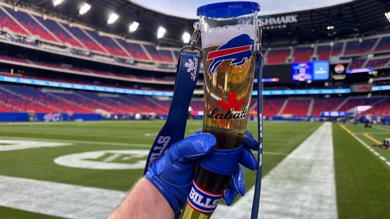 Buffalo Bills Pepsi Can Release Adds $30 Labatt Beer Horn at Highmark Stadium