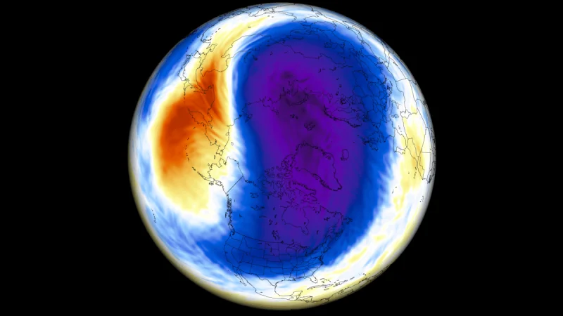 North Pole Polar Vortex Shows Mid-Winter Slowdown Risk in Winter 2026/2027