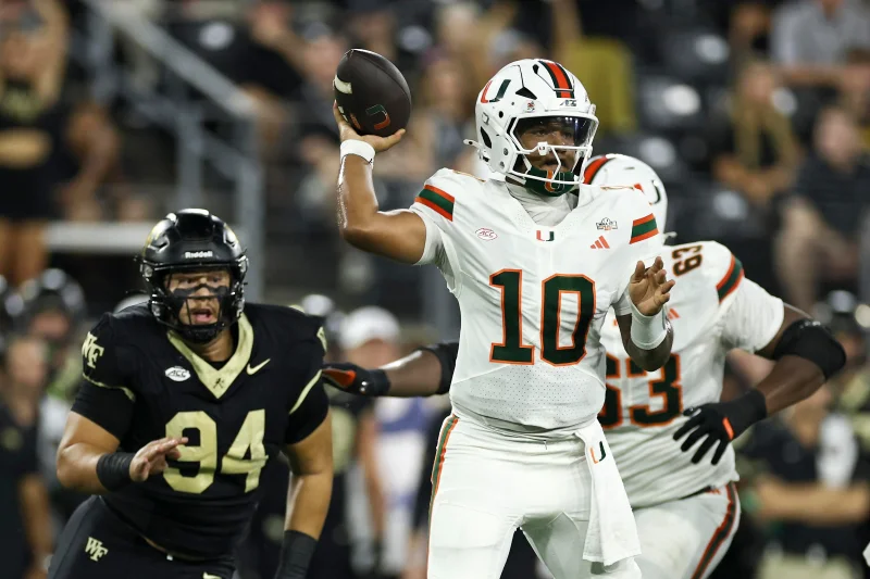 Forest Score: Darian Mensah's 30-of-34 masterclass powers Miami past Wake Forest 33-20