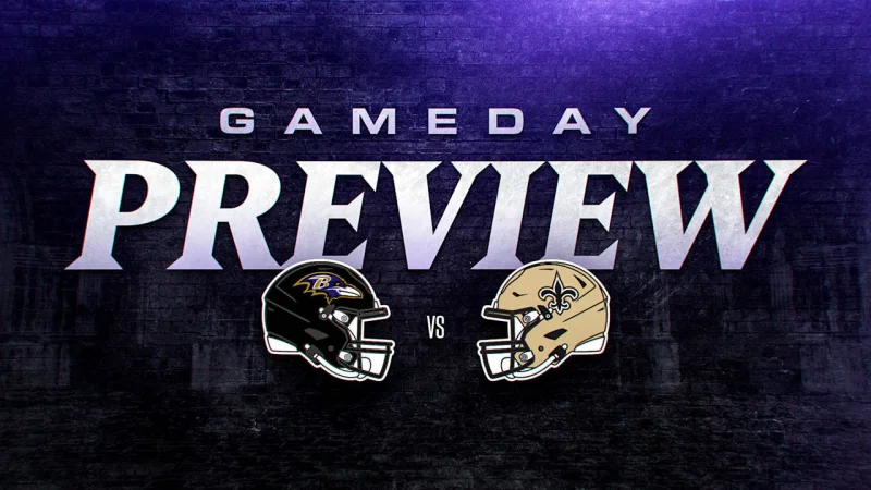 Ravens Schedule: Baltimore host Saints at M&T Bank Stadium on Sunday at 1 p.m. in a Week 2 test