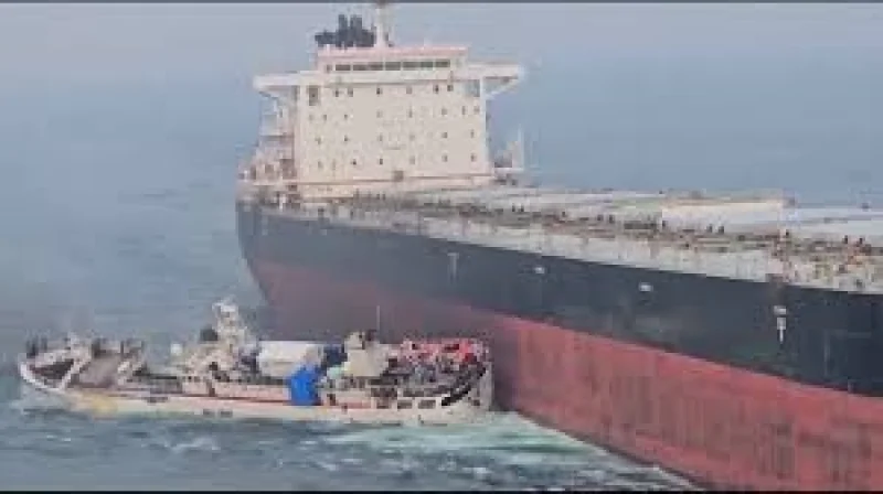 BBC Verify traces Singapore collision between cargo ship and fishing vessel
