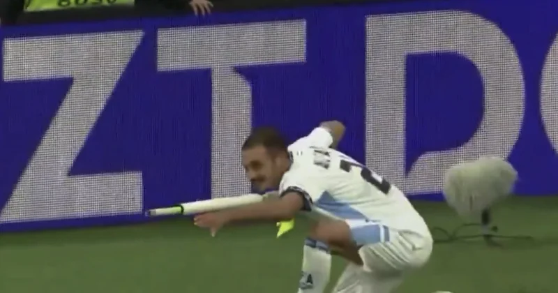 Saied Abu Farchi sent off for gun gesture celebration as Israel collapse late against Austria