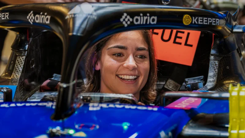Jamie Chadwick says first F1 test at Portimao was the highlight of her career after 32 laps