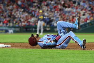 Luis Arraez exits with a left ankle sprain as Rays Vs Phillies postseason picture tightens