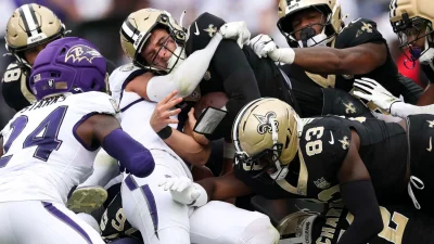Tyler Shough touchdown stood after replay review as Roquan Smith and the Ravens were left frustrated