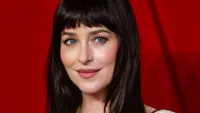 Dakota Johnson Matches Black Nails to Black Underwear at Verity