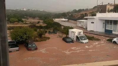 Euronews says Crete Floods hit with landslides and school closures
