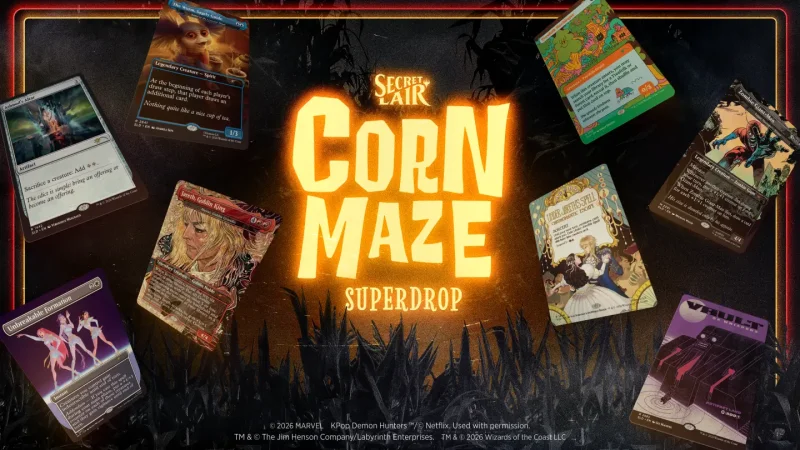 Jackie Thomas says Secret Lair Corn Maze Superdrop spans three Labyrinth drops