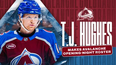 Tj Hughes set for NHL debut as Colorado Avalanche trust rookie on top power-play unit