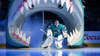 Luca Cagnoni on the Sharks' opening night roster as San Jose set the tone for 2026-27