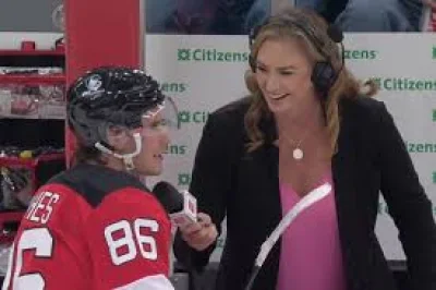Jack Hughes Interview: awkward AJ Mleczko moment overshadows Devils season opener