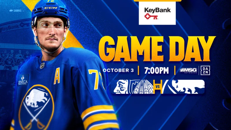 Blackhawks Vs Sabres: Buffalo opens 2026-27 home schedule with banner night at KeyBank Center