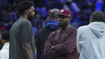 Joel Embiid’s late arrival puts accountability in focus for LeBron James and the 76ers — Lebron James Joel Embiid 76ers Practice