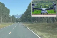 Jim McVicker reports Bladen County Military Aircraft Fire injures Four Marines