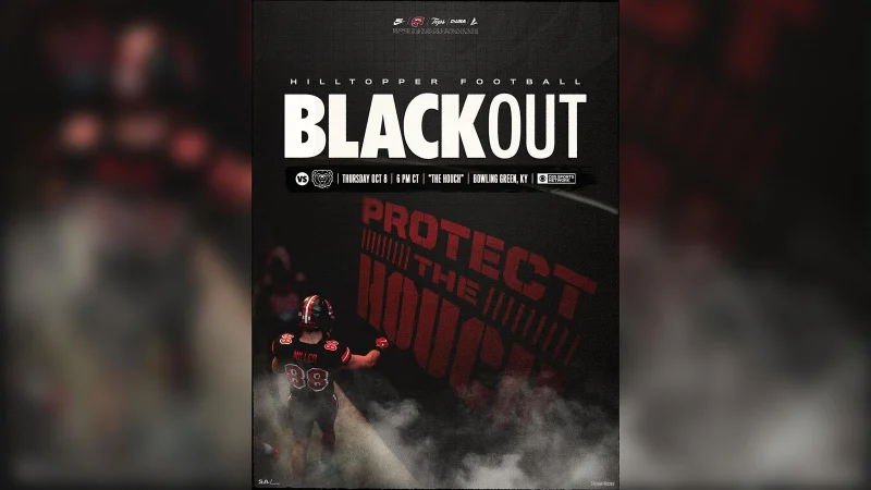 Thursday, Oct. 8 Black Out game at Houchens-Smith Stadium puts Mo State Vs Wku in the spotlight