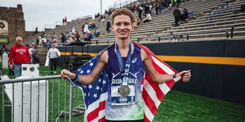 Vinny Mauri’s 2:05:54 at the Glass City Marathon shows why his unusual buildup is getting attention