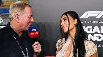 Kim Kardashian Speaks to Martin Brundle at Singapore Grand Prix — Kim Kardashian Lewis Hamilton