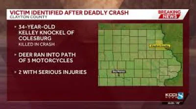Kelley Knockel: Two injured after Harley-Davidson tricycle hits deer