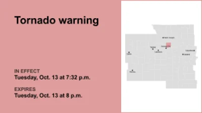 NWS issues Kansas City Tornado Warning for Crosby, Dickens Counties