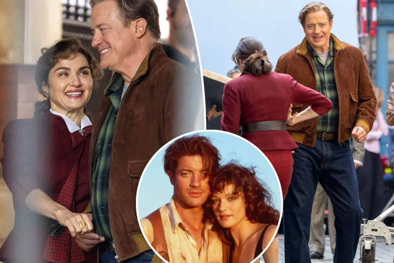 Brendan Fraser reunites with Rachel Weisz on The Mummy 4 set — Brendan Fraser Rachel Weisz Mummy Set