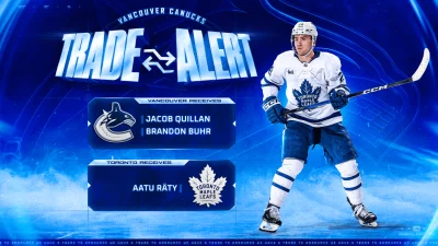 Aatu Raty traded for Jacob Quillan and Brandon Buhr as Canucks add depth
