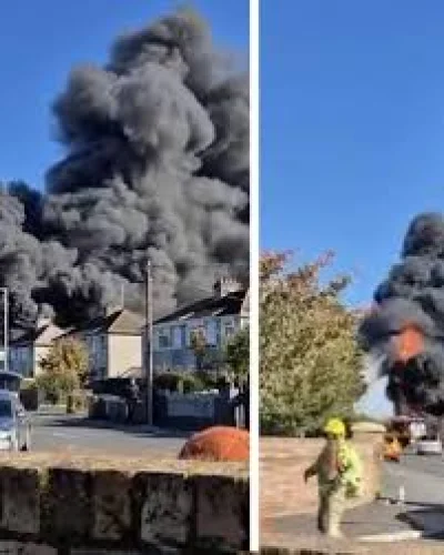 Northern Ireland Fire and Rescue Service attends Lurgan oil tank fire