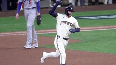 Milwaukee Brewers Players are one win from the World Series after Game 3 domination over the Los Angeles Dodgers