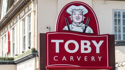 Tee Gee shows Toby Carvery Seven-pound Roast weighing in Poole