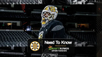 Michael DiPietro gets the nod in Bruins Vs Ducks as Boston look to build on a 6-3 win in San Jose