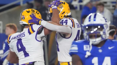 Jackson Harris' 41-yard touchdown pass in LSU's loss to Kentucky was a rare spark