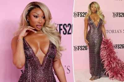 Megan Thee Stallion earns silver wings on the Victoria's Secret runway