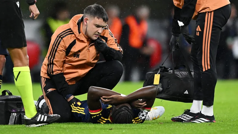Saka leaves in the 10th minute with thigh injury as Bayern Fc test Arsenal's depth