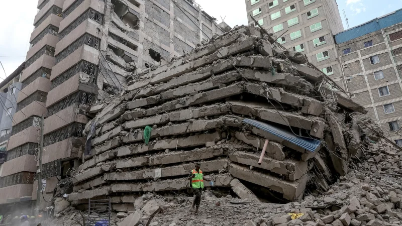 Issa Mohamud Says More Than 10 Floors Collapsed in Nairobi Kenya Building Collapse