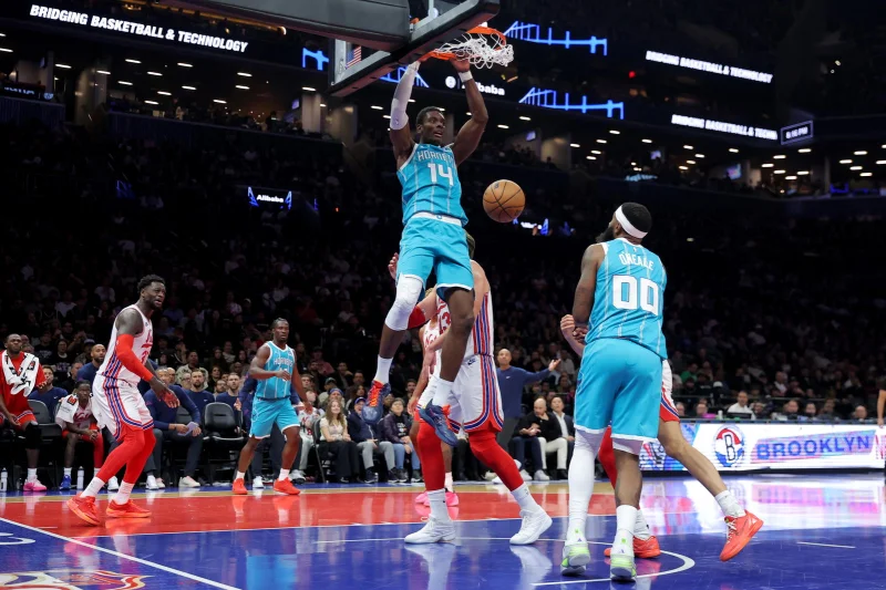 Moussa Diabaté’s 5 steals and 5 offensive rebounds helped Hornets beat Nets 110-103