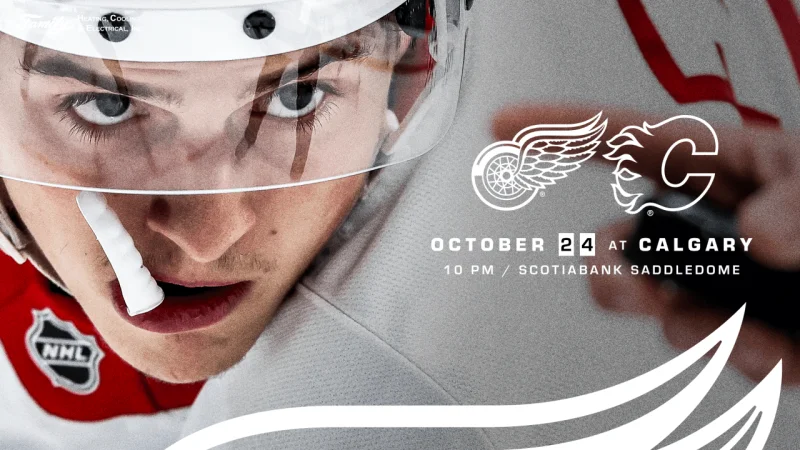 Red Wings Vs Flames: Detroit's final regular-season visit to Scotiabank Saddledome comes with a six-game point streak