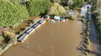 River Ely floods Cardiff homes and closes Ely Bridge