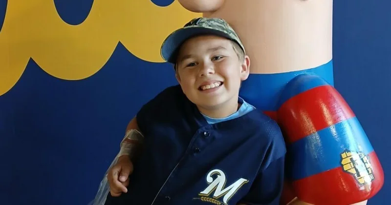 8-year-old Brewers fan Uecker Weber named after Bob Uecker — Uecker Brewers