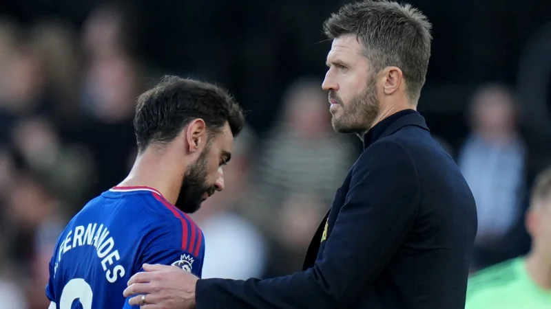 Carrick backs Bruno Fernandes to remain Manchester United captain — Michael Carrick Bruno Fernandes Manchester United