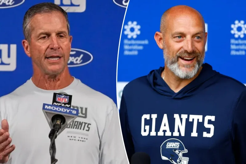John Harbaugh hired Matt Nagy within 24 hours after Todd Monken twist — John Harbaugh Matt Nagy Giants Hire
