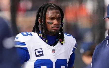 CeeDee Lamb Injury Update: Cowboys Star Wide Receiver Exits Bears Game with Ankle Issue