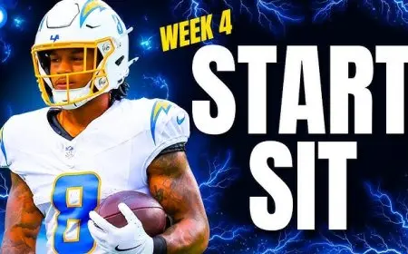 Start Sit Week 4 Fantasy Football Guide: Key Picks, Injuries, and Bold Predictions You Need to Know