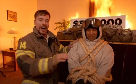 Has Mr Beast crossed the line YouTuber challenges man to endure burning house for 500000 dollars