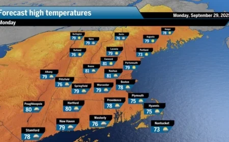 New England enjoys continued warmth while major weather shift expected midweek